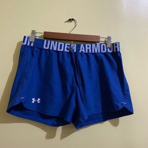 Blue heat gear under armour shorts